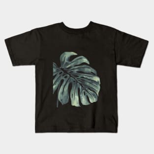 Monstera Half Leaf 4 Kids T-Shirt